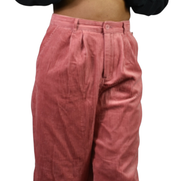 Rowing Blazers Target Corduroy Pants Pink Pleated Pleated High Waist Wale Cord 6 - Picture 4 of 15